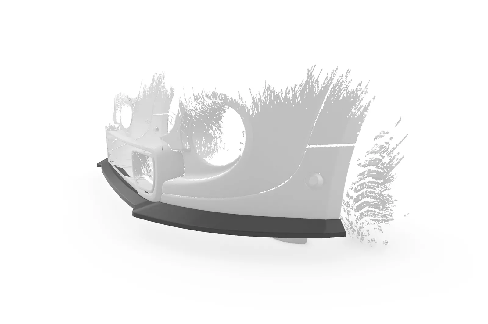 Cup-Spoilerlippe mit ABE für Mini F55/F56/F57 Cooper S CSL724 Schwarz Strukturiert