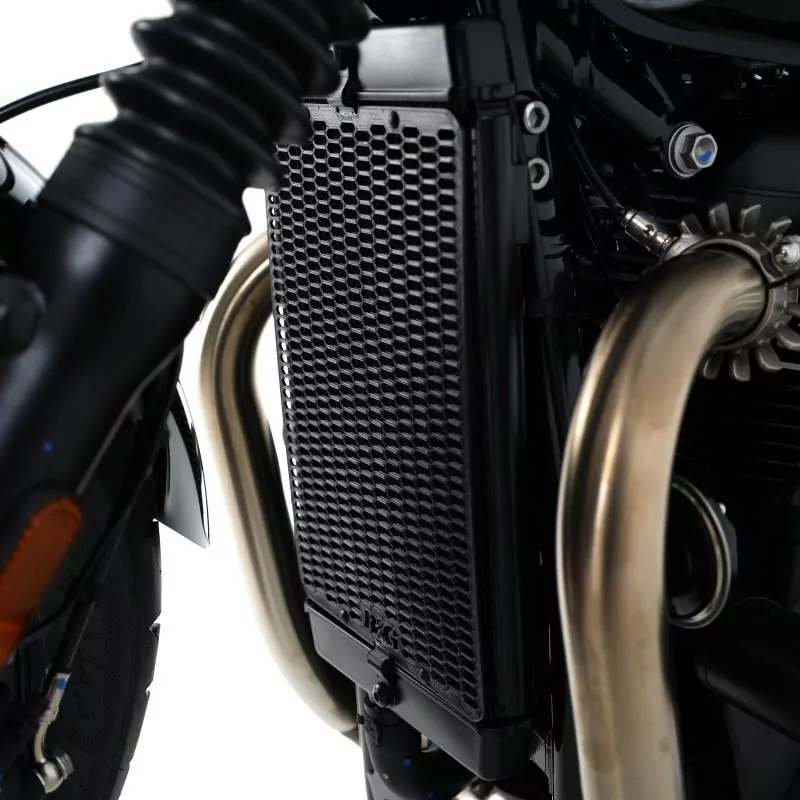 R&G Kühlergitter Schutz PRO BLACK Wasserkühler Triumph Bonneville Bobber 2017- / Speedmaster 2018-