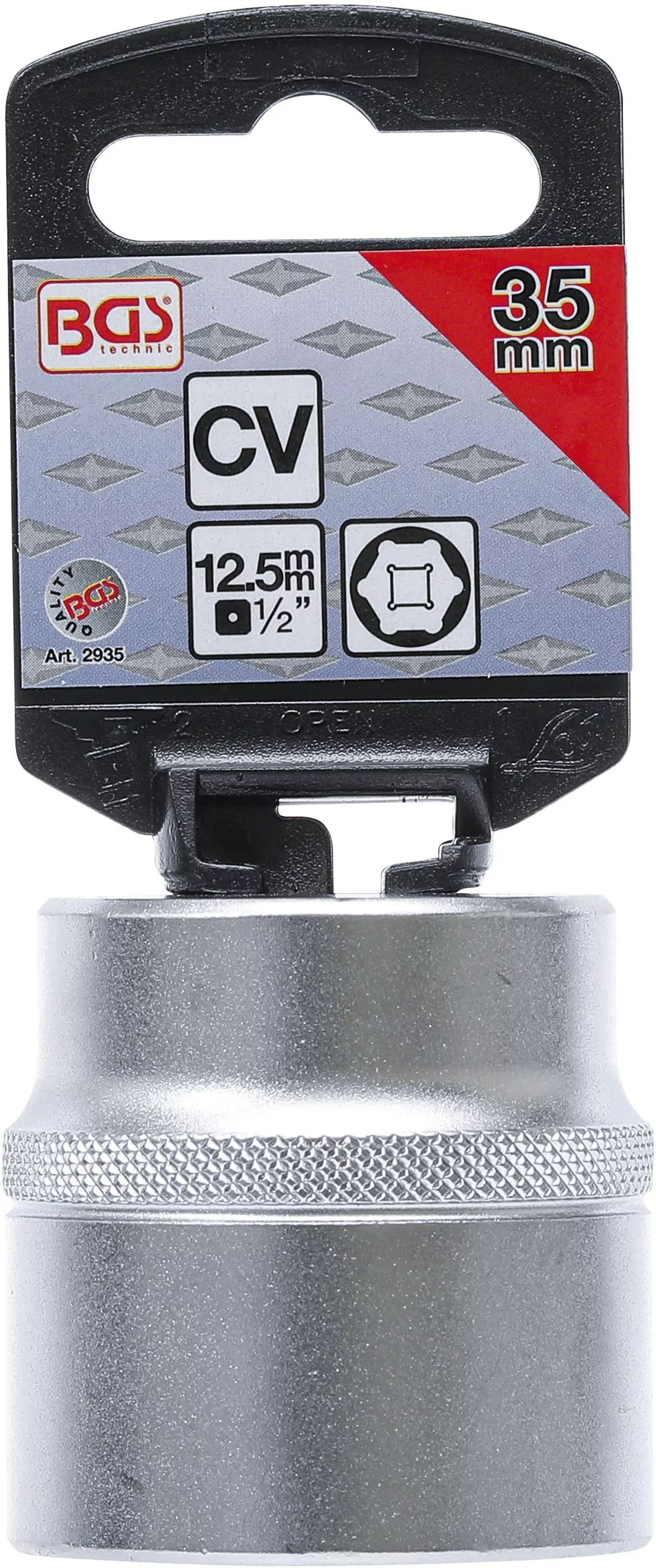 Steckschlüssel-Einsatz Sechskant | Antrieb Innenvierkant 12,5 mm (1/2") | SW 35 mm