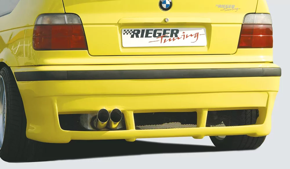 Rieger Heckschürze ohne PDC für BMW 3er E36 - Compact  --> nicht für hochgezogene Endrohre! carbon optik