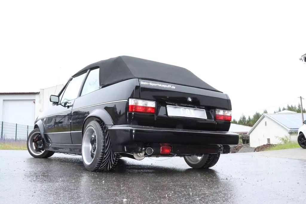 VW Golf I Cabrio  Endschalldämpfer Ø63,5mm - 1x63,5 Typ 10 nach links führend
