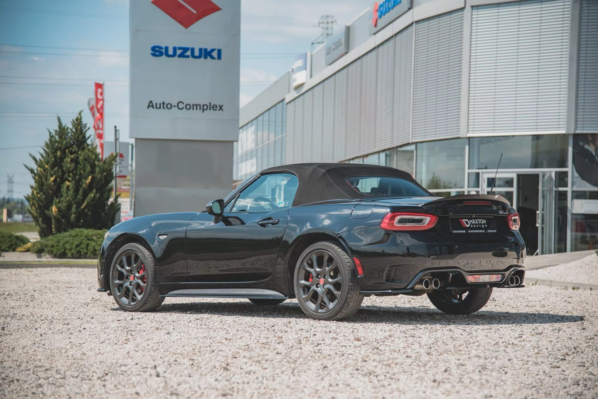Seitenschweller Ansatz Passend Für Fiat 124 Spider Abarth Schwarz Hochglanz