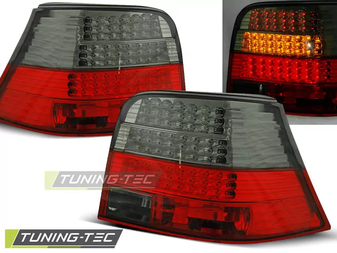 Led Tail Lights Red Smoke Fits Vw Golf 4 09.97-09.03