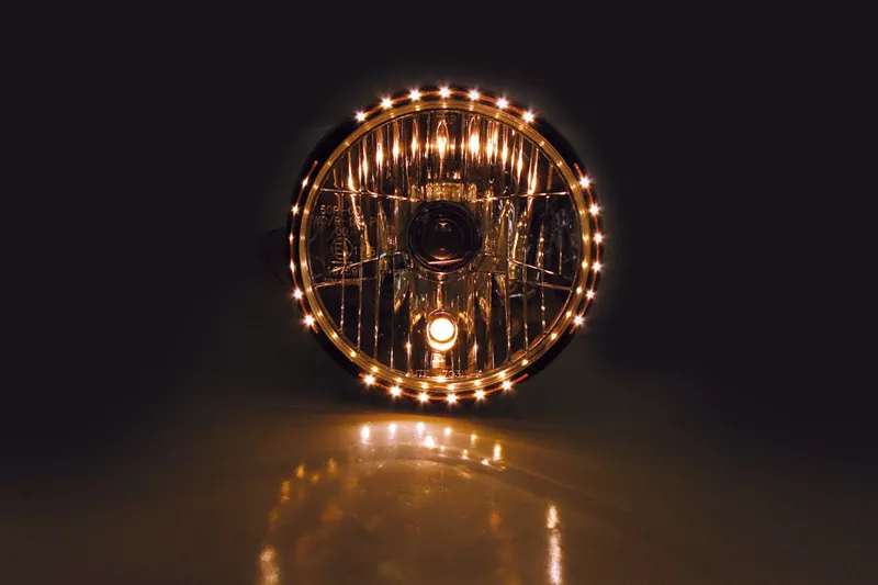 SHIN YO 7 Zoll Scheinwerfer Reno 2 Schwarz glänzend