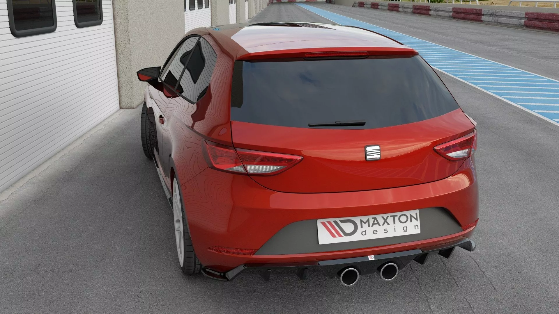 Diffusor Heck Ansatz Passend Für V.2 Passend Für SEAT LEON MK3 CUPRA FL Schwarz Hochglanz Schwarz Hochglanz