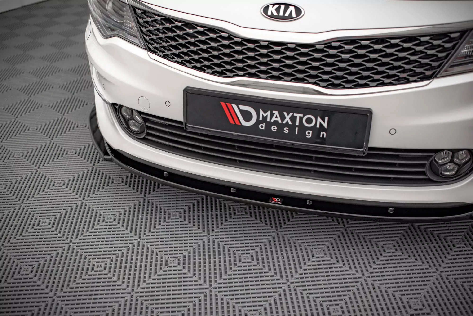 Front Ansatz V.2 Für Kia Optima Mk4 Schwarz Hochglanz
