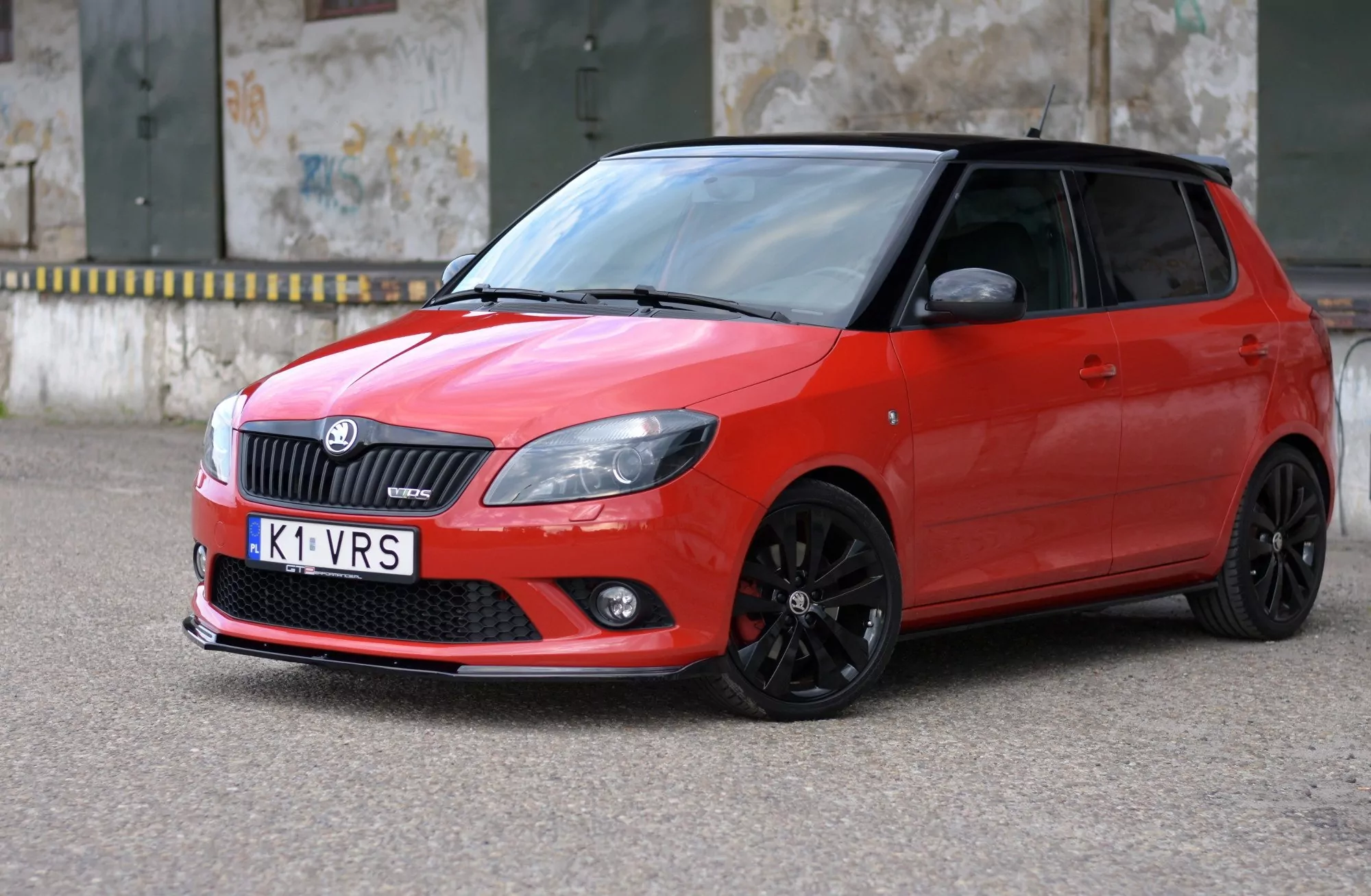 Front Ansatz Passend Für Passend Für SKODA FABIA MK2 RS Schwarz Hochglanz Schwarz Hochglanz