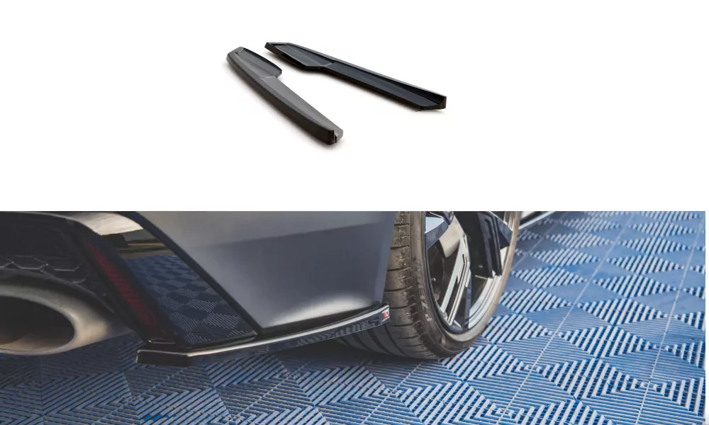Heck Ansatz Flaps Diffusor V.1 Für Audi RS6 C8 / RS7 C8 Schwarz Hochglanz