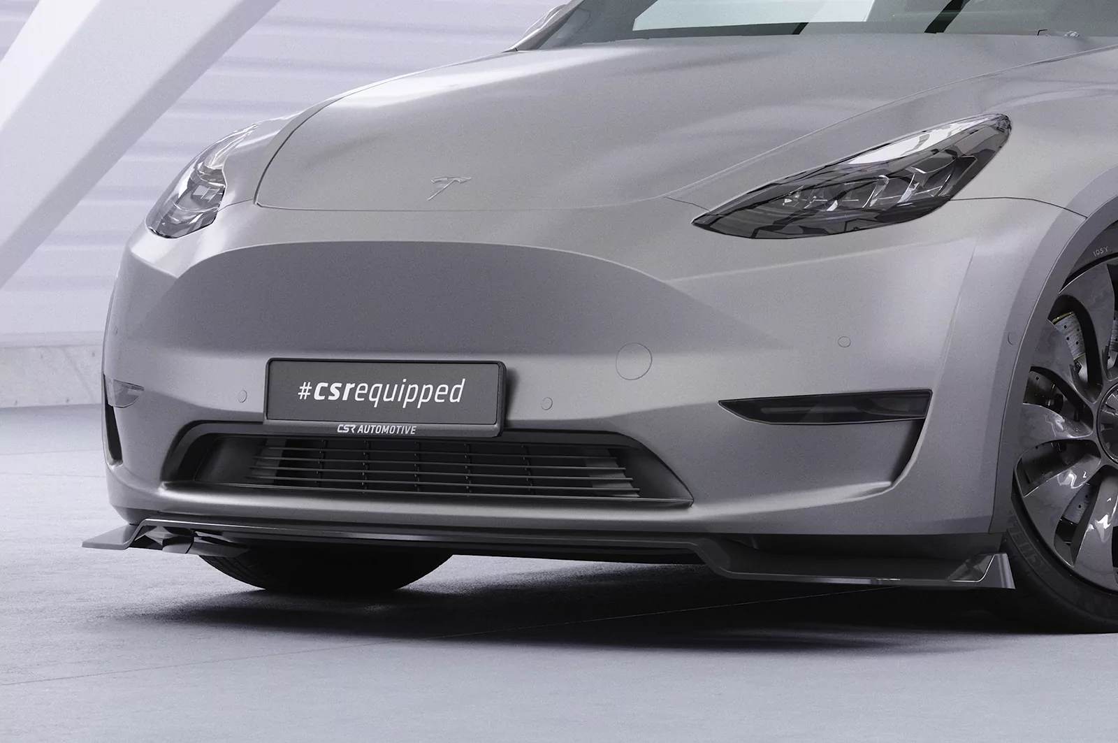 Cup-Spoilerlippe mit ABE für Tesla Model Y CSL620 Schwarz Strukturiert