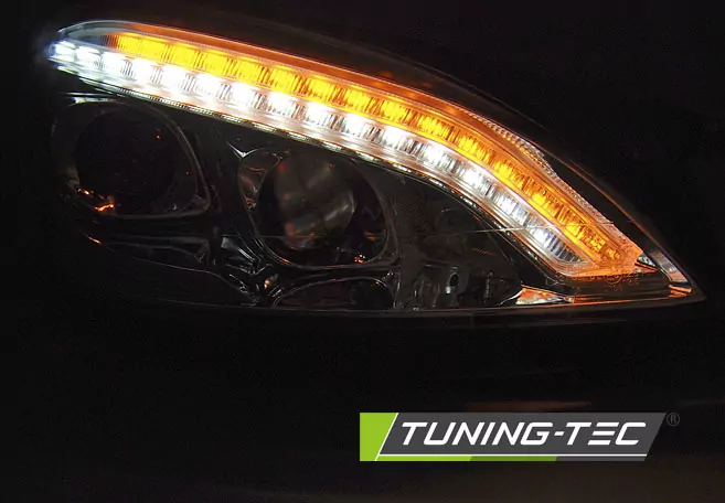 XENON HEADLIGHTS DAYLIGHT CHROME fits MERCEDES W221 05-09
