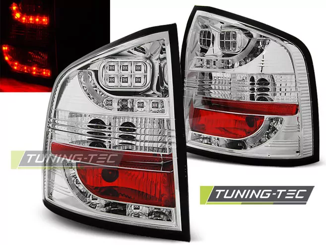 Led Tail Lights Chrome Fits Skoda Octavia Ii Kombi 04-12