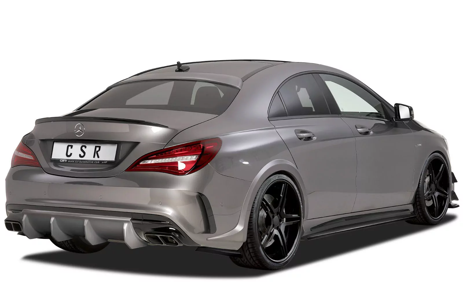 Heckansatz für Mercedes Benz CLA 45 AMG X117 C117 HA213 Strukturiert (schwarz matt)