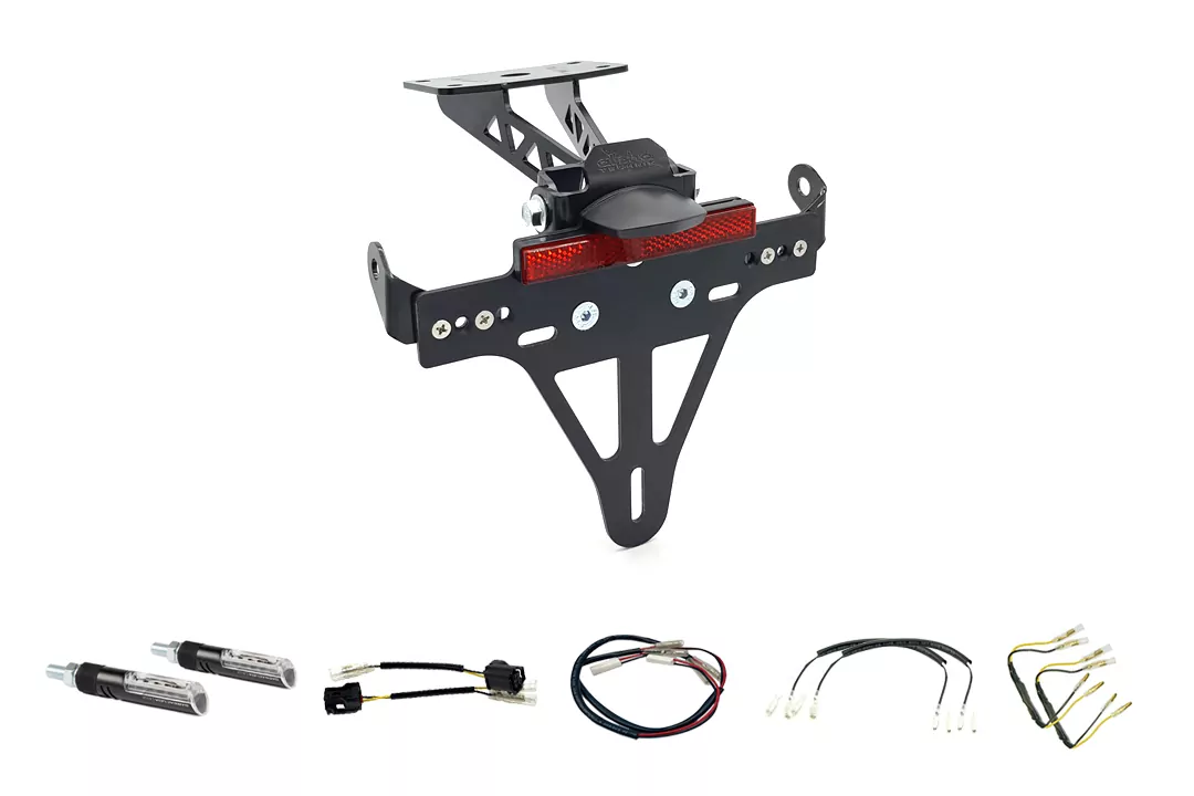 alpha Technik Kennzeichenhalter-Blinker-Kit IDEA für Yamaha MT-07 RM33 / RM34 ab Modelljahr 2021 (Hinten)