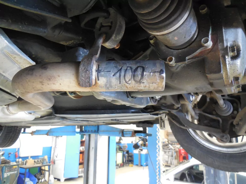 Subaru Impreza GP 4x4 Endschalldämpfer quer Ausgang rechts/links - 1x100 Typ 27 rechts/links