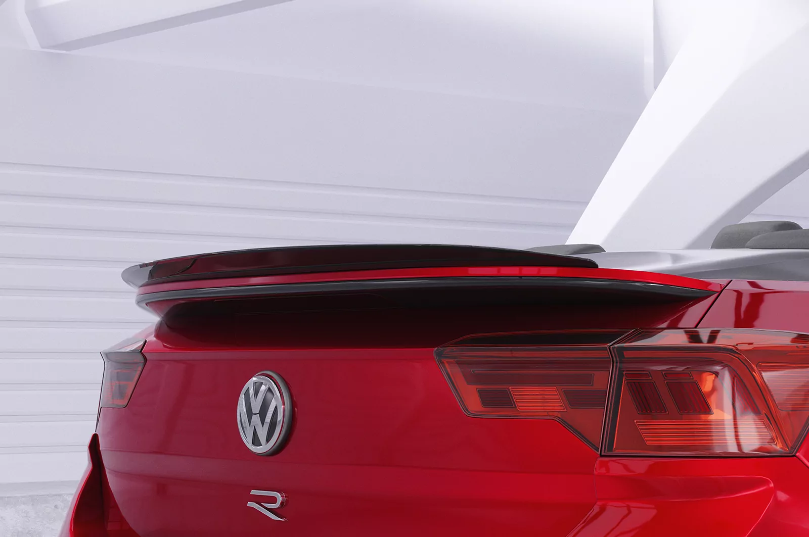 Heckflügel mit ABE für VW T-Roc (Typ A1) Cabrio HF619 Strukturiert (schwarz matt)