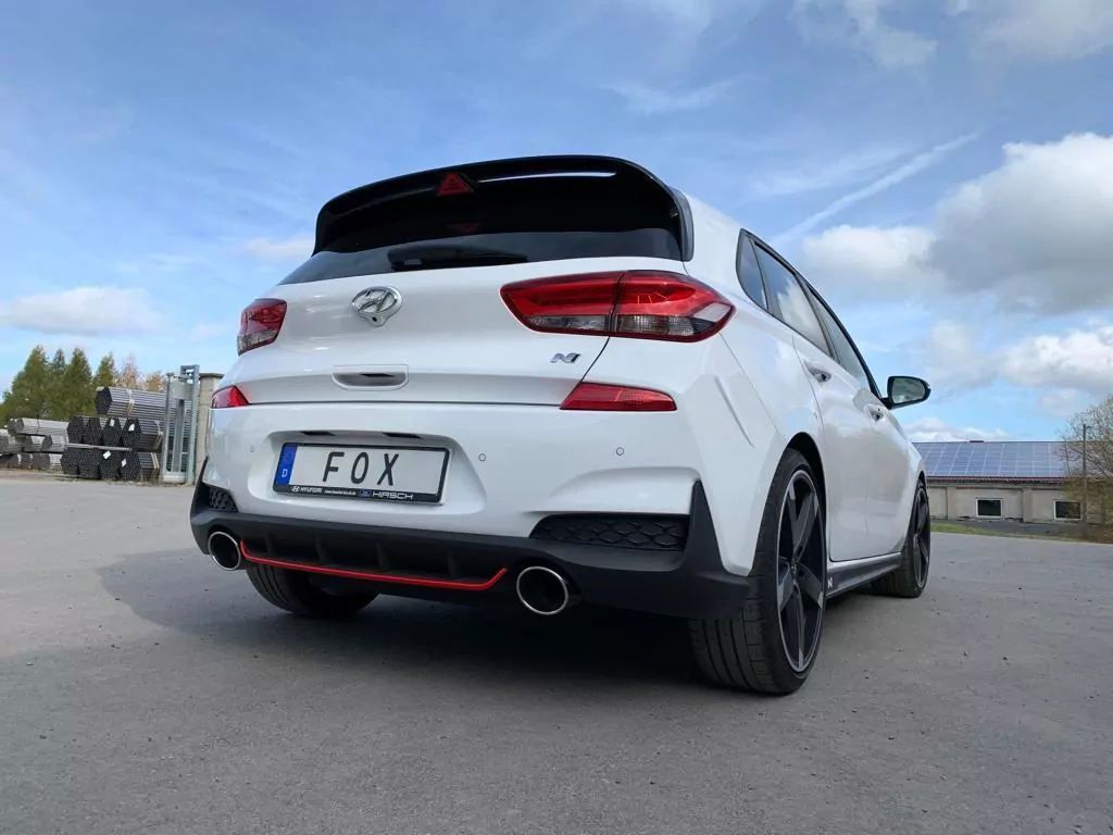 Hyundai i30N Performance + Fastback  Endrohre passend auf den originalen Endschalldämpfer - 129x106 Typ 32 rechts/links