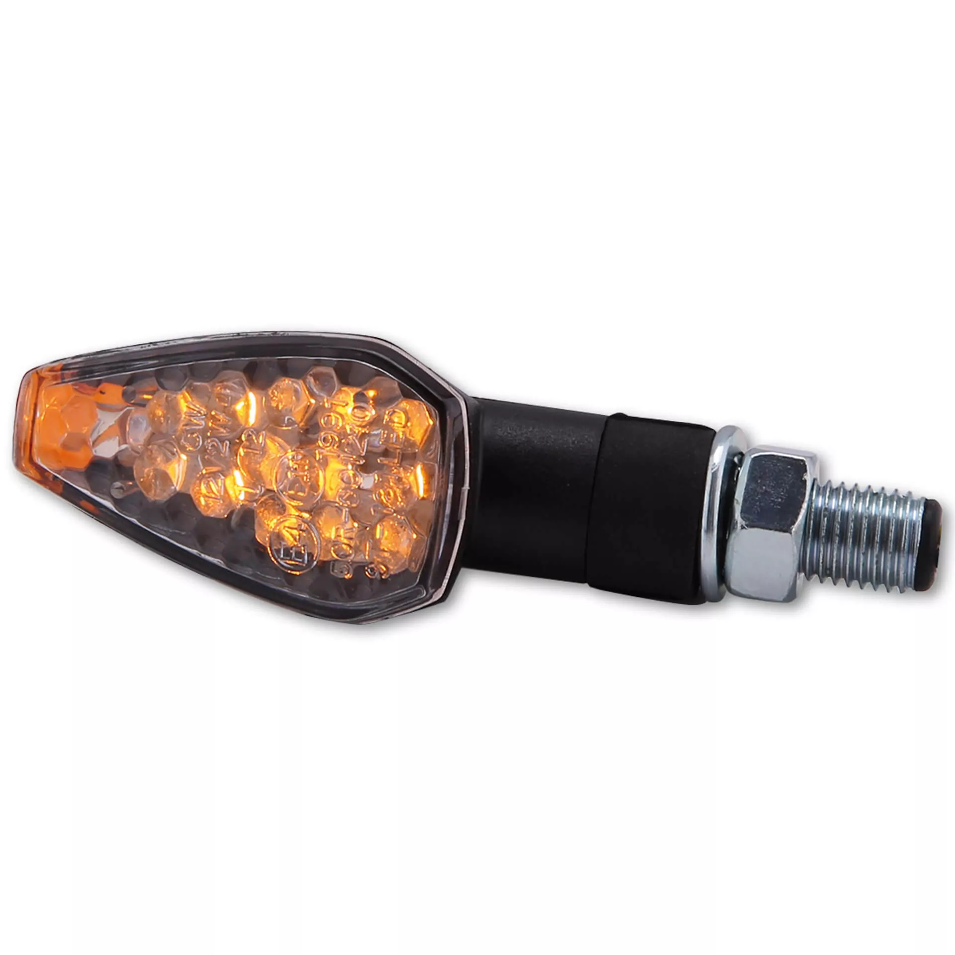 HIGHSIDER smart Peak LED Blinker Gehäuse Schwarz / Linse Klar (Paar), Vorn & Hinten