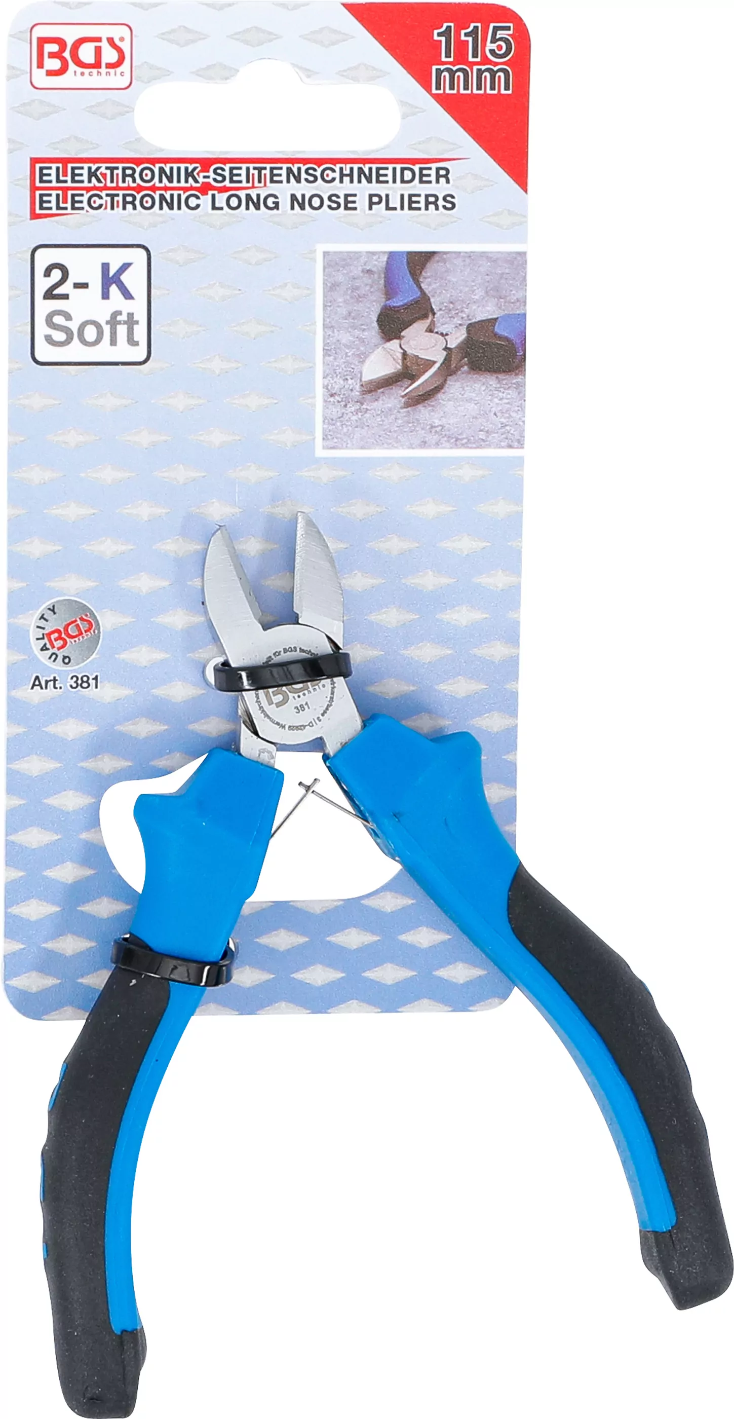 Elektronik-Seitenschneider | mit Feder | 115 mm