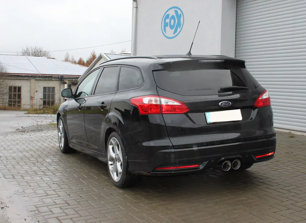 Ford Focus III ST Turnier  Endschalldämpfer quer Ausgang mittig - 2x100 Typ 25 mittig