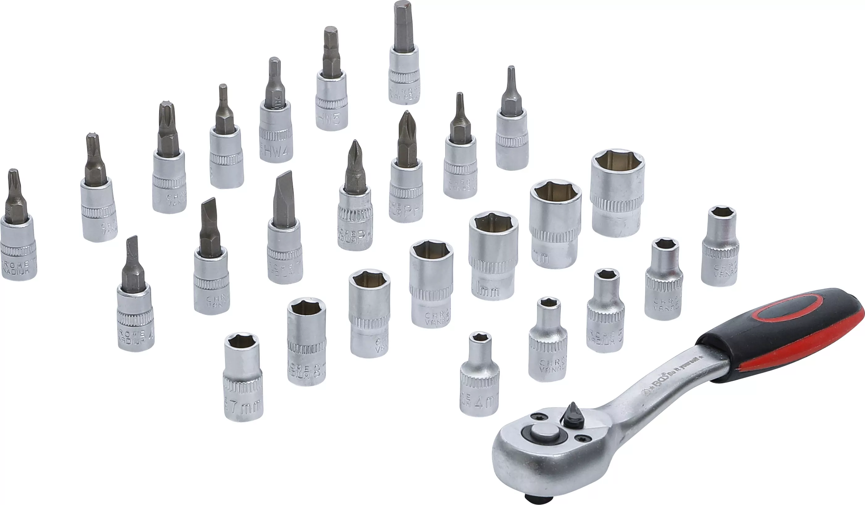 Steckschlüssel-Satz | Antrieb 6,3 mm (1/4") | SW 4 - 13 mm | 27-tlg.