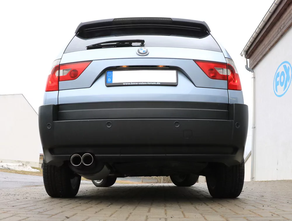 BMW X3 - X53  Endschalldämpfer auf original Vorschalldämpfer - 2x80 Typ 25