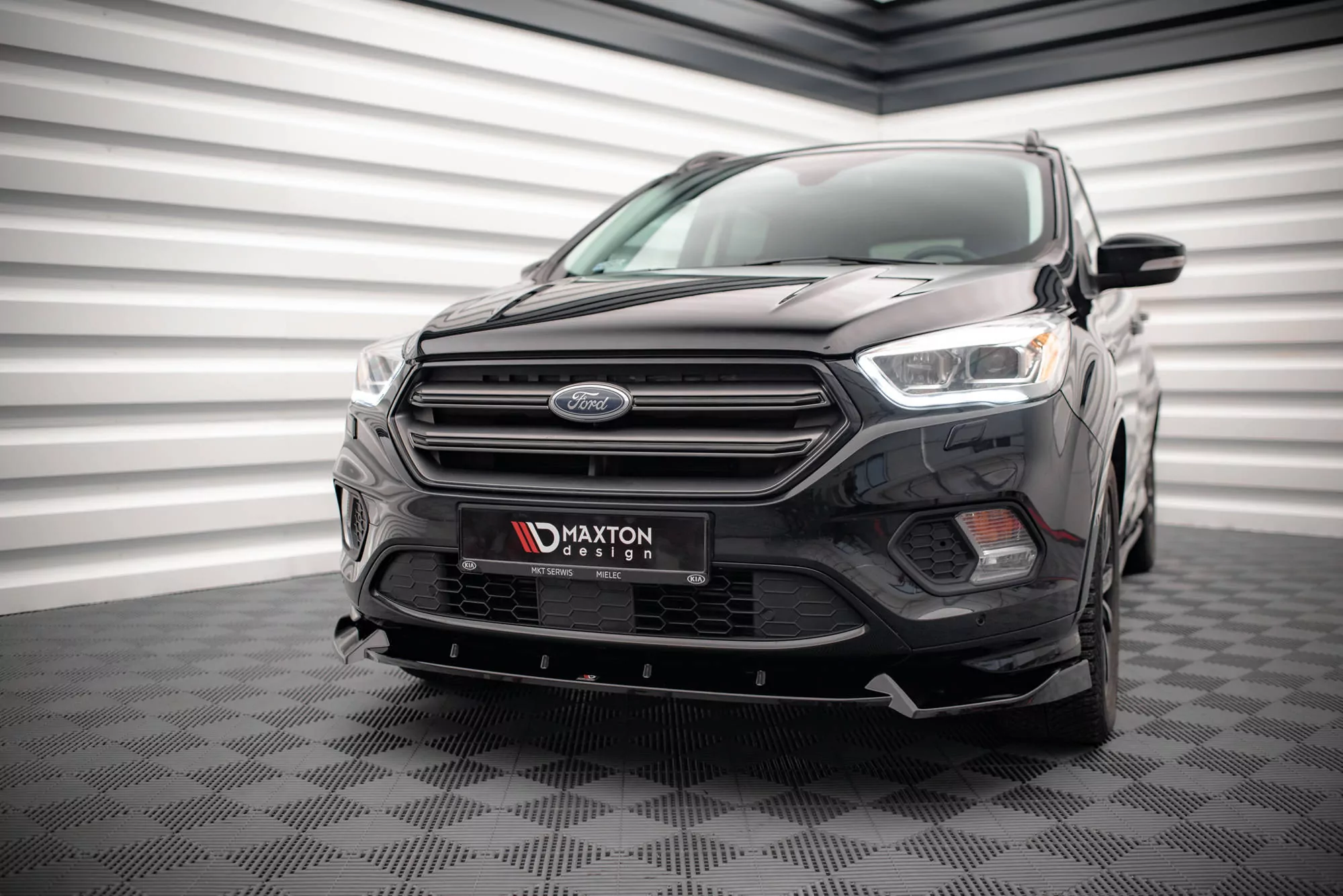 Front Ansatz V.2 Für Ford Escape ST-Line Mk3 Schwarz Hochglanz