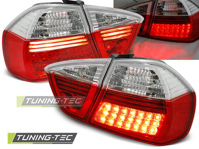 Led Tail Lights Red White Fits Bmw E90 03.05-08.08