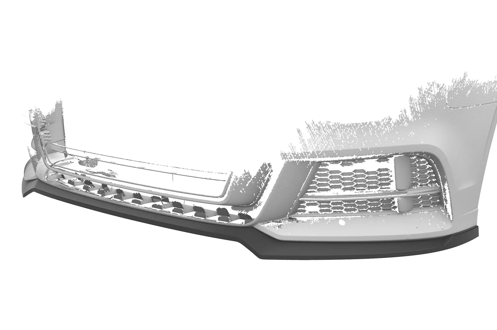 Cup-Spoilerlippe mit ABE für Audi A3 S-Line / S3 8V CSL612 Schwarz Strukturiert