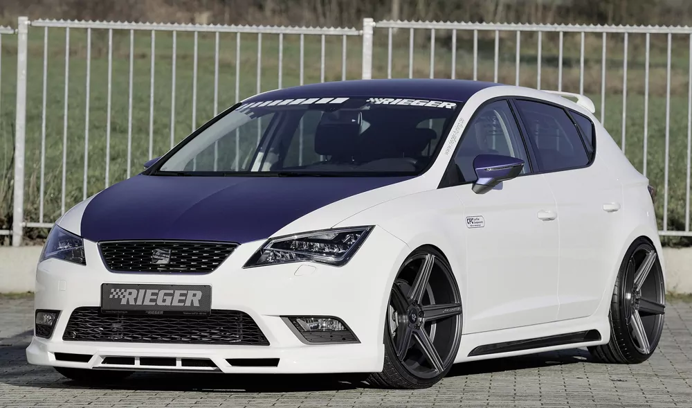 Rieger Spoilerlippe für Seat Leon (5F) - 5-tür. 10.12-12.16 (bis Facelift) carbon optik