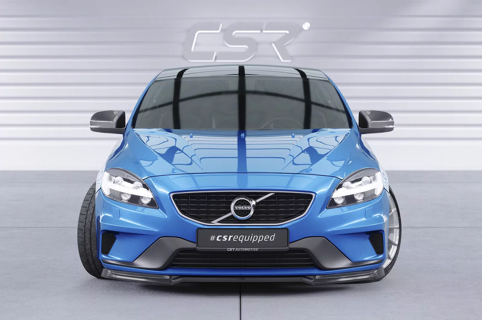 Cup-Spoilerlippe mit ABE für Volvo V40 R-Design CSL611 Schwarz Strukturiert