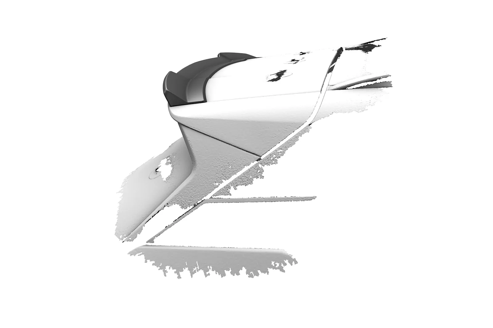 Heckflügel mit ABE für Nissan Qashqai (J12) HF142 Schwarz Strukturiert