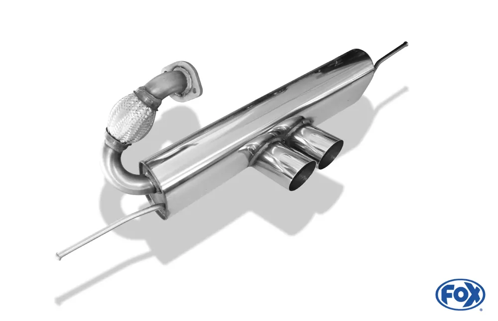 Smart Fortwo Coupe 451 mit Brabus Stoßstange  Endschalldämpfer Ausgang mittig - 2x80 Typ 14