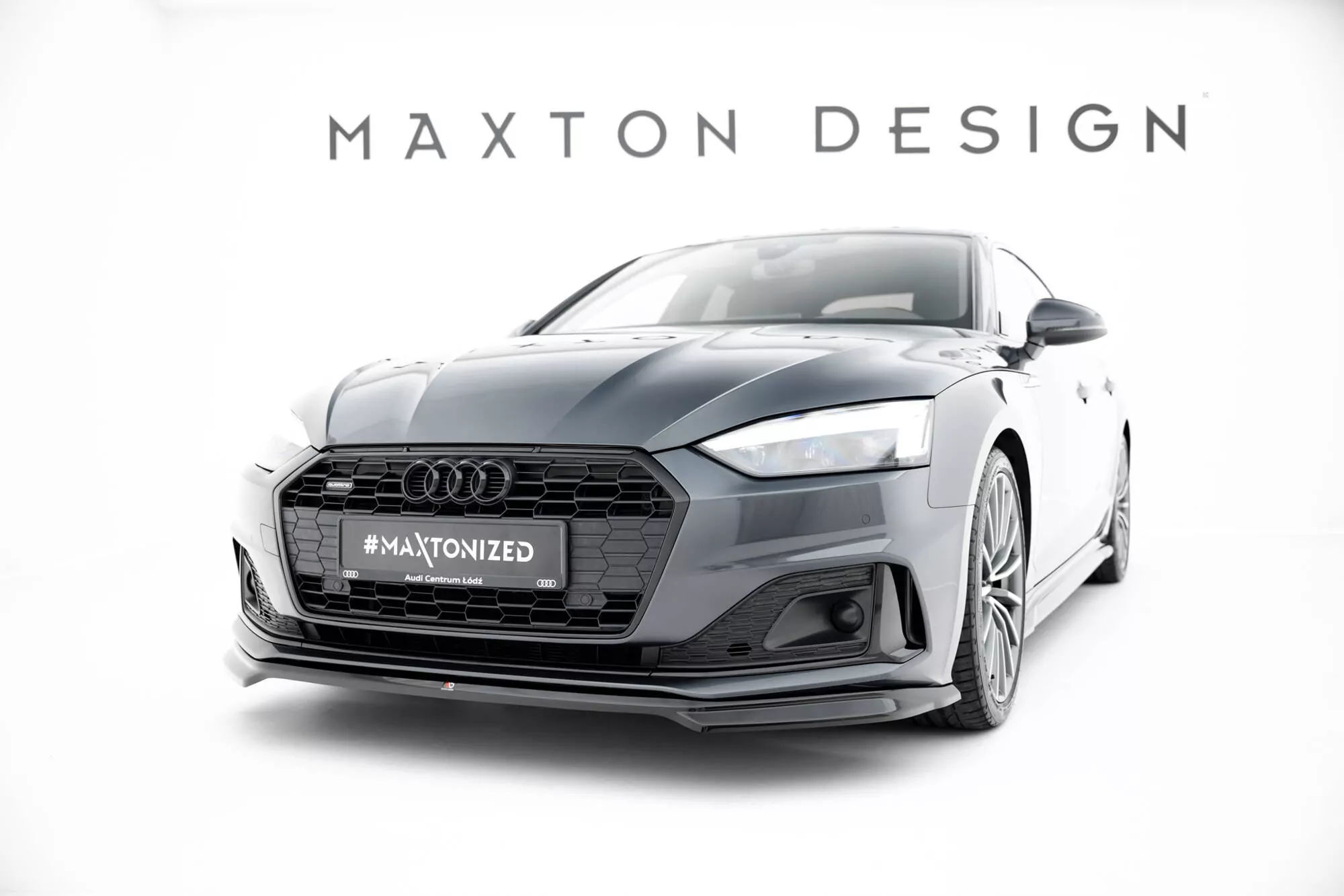 Front Ansatz Für  V.2 Audi A5 F5 Facelift Schwarz Hochglanz