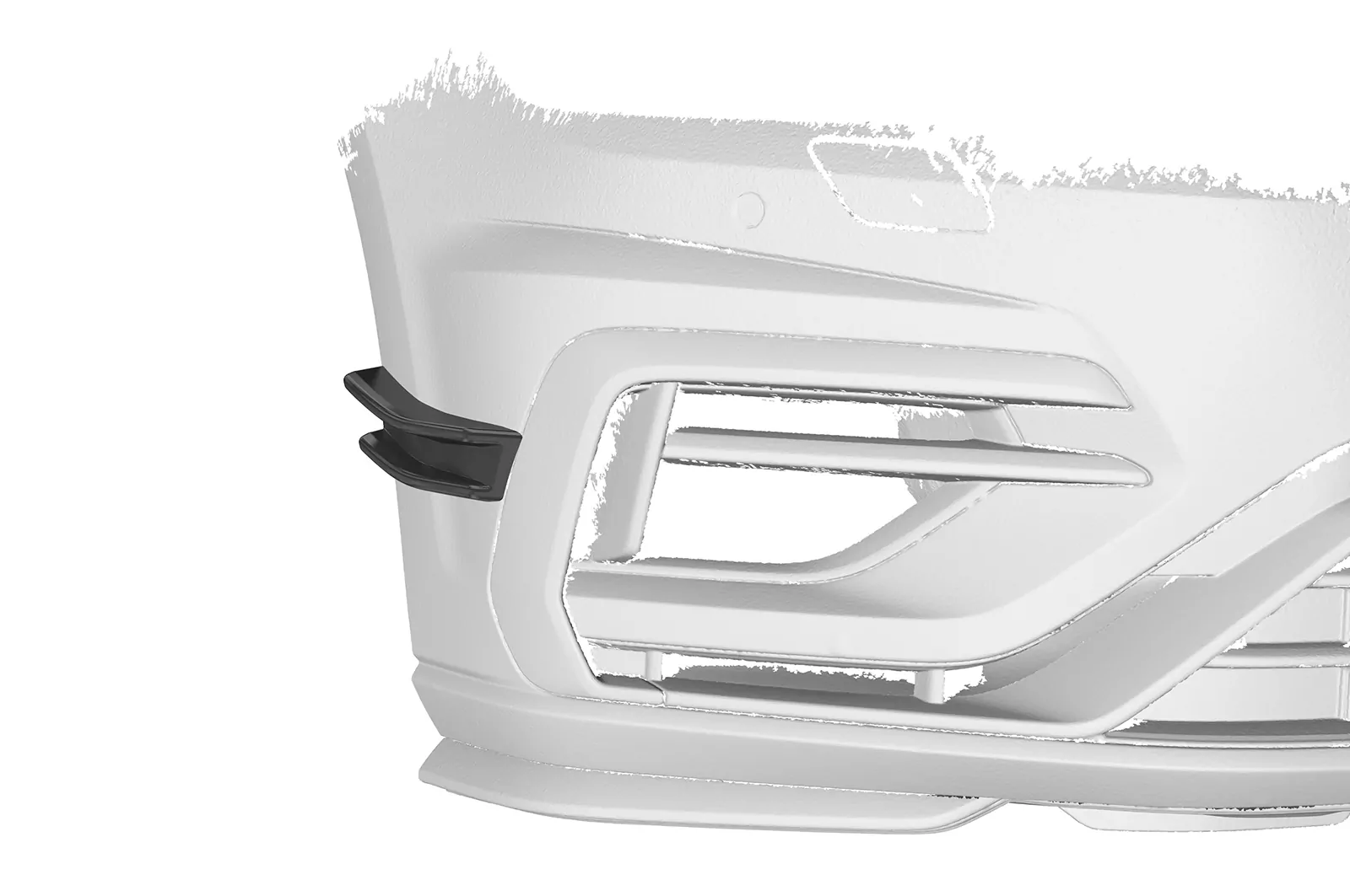 Performance Flaps für VW Golf 7 R FP018 Schwarz Strukturiert