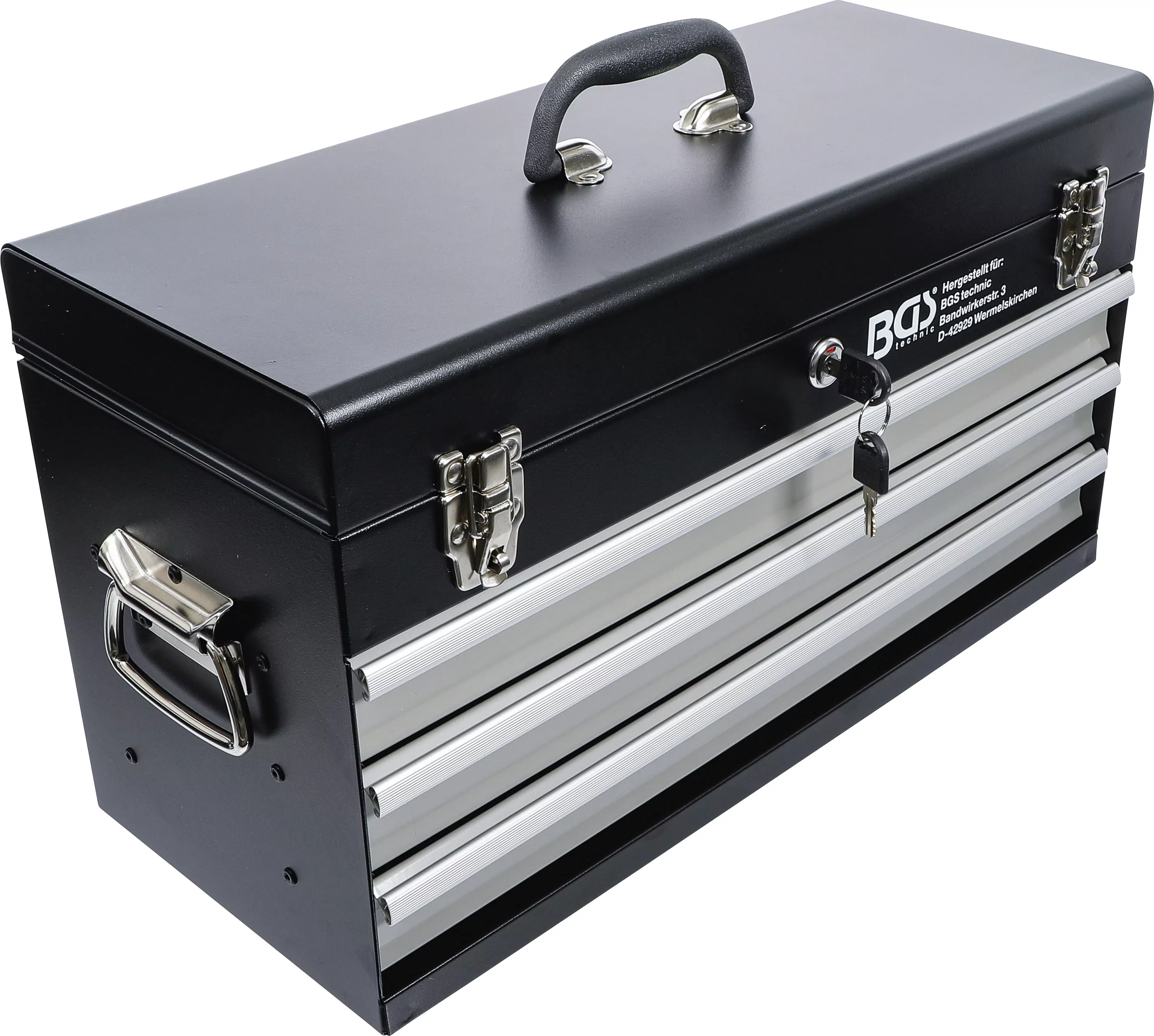 Metall-Werkzeugkoffer, leer | 3 Schubladen