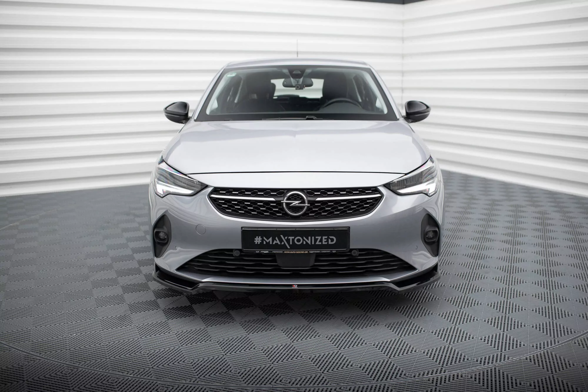 Front Ansatz V.2 Für Opel Corsa F ( Mk6) Schwarz Hochglanz