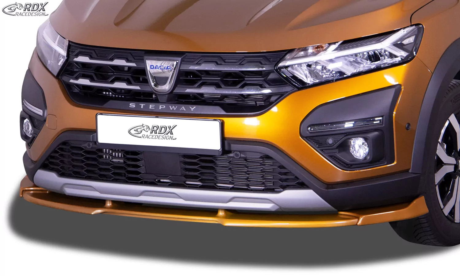 RDX Frontspoiler VARIO-X für DACIA Sandero 3 Stepway (2021+) Frontlippe Front Ansatz Vorne Spoilerlippe
