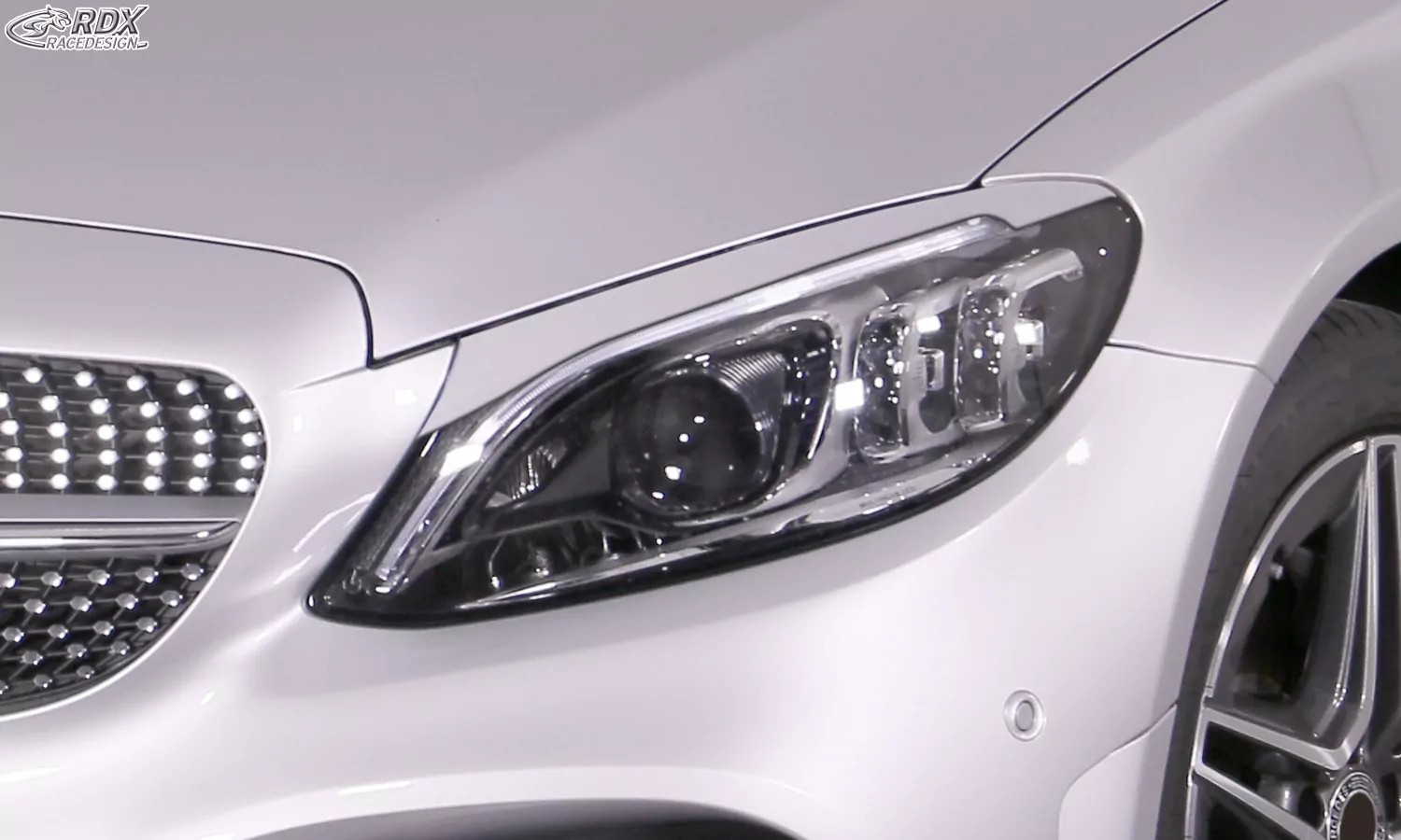 RDX Scheinwerferblenden für MERCEDES C-Klasse W205, S205, C205 (2014-2021) Böser Blick
