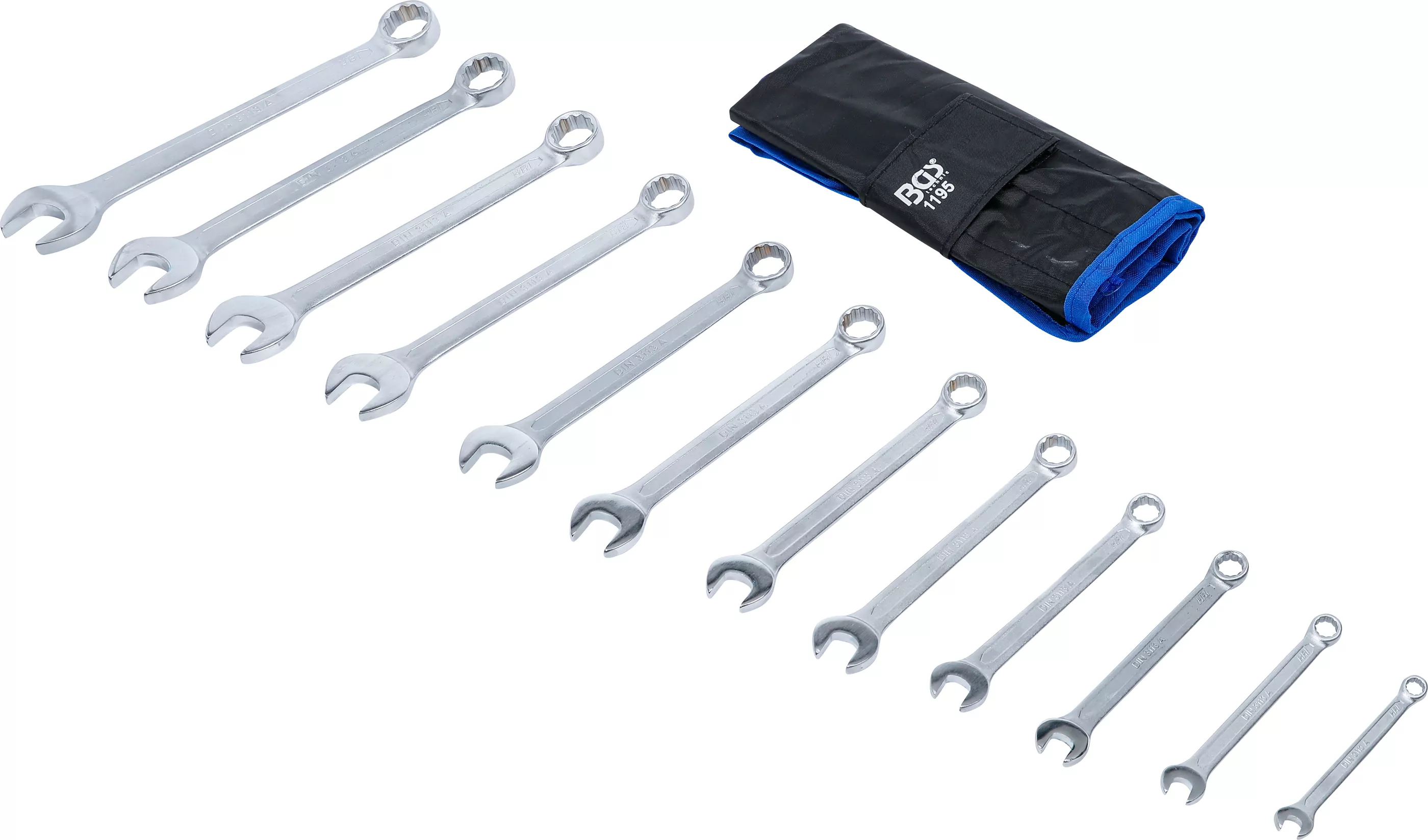 Maul-Ringschlüssel-Satz | Zollgrößen | SW 1/4" - 15/16" | 12-tlg.