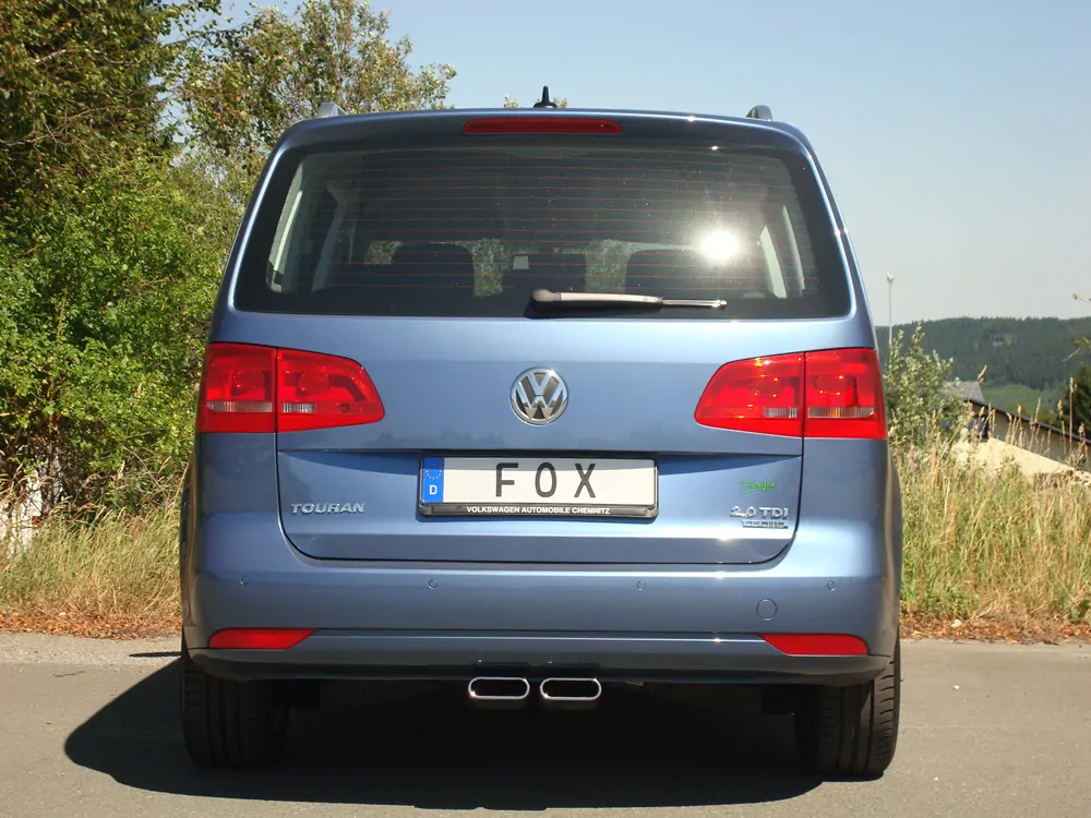 VW Touran - 1T3  Endrohr Ausgang mittig - 2x130x50 Typ 56