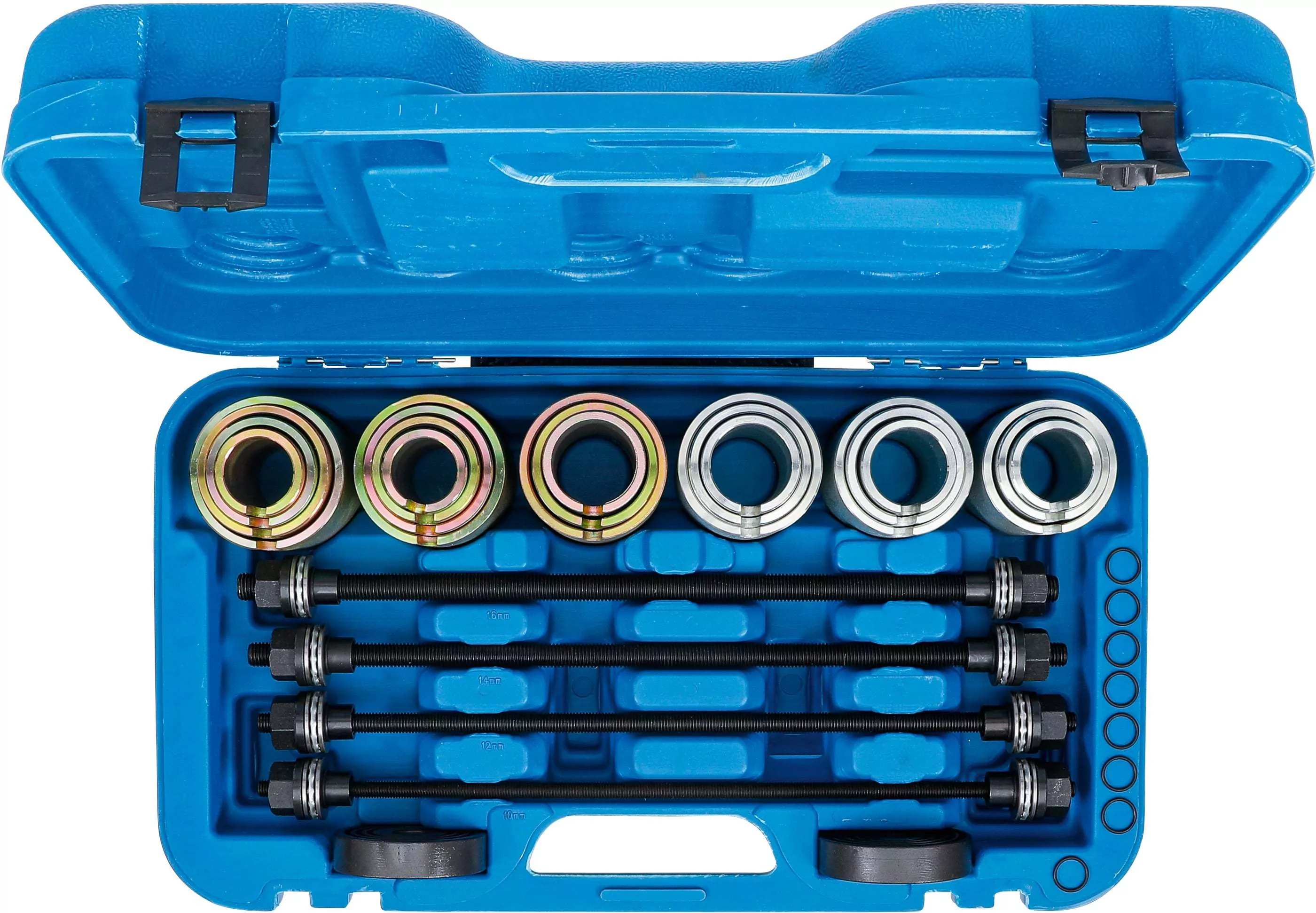 Zug- und Druckhülsen-Satz | mit 4 Spindeln | 26-tlg.