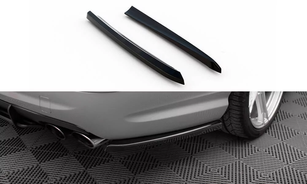 Heck Ansatz Flaps Diffusor Für Mercedes-Benz E 55 AMG W211 Schwarz Hochglanz
