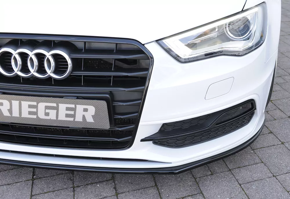 Rieger Spoilerschwert für Audi A3 (8V) | 5-tür. (Sportback 8VA) 07.12-08.16 (bis Facelift) für orig. S-Line Frontschürze