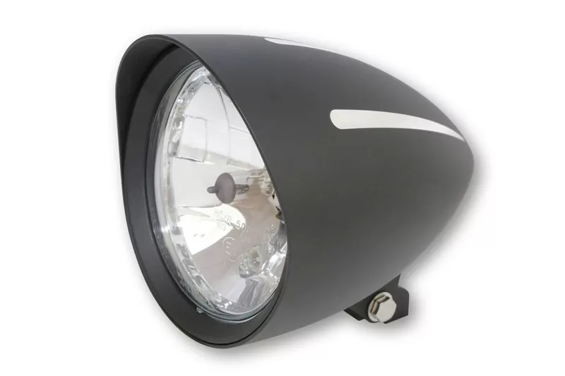 HIGHSIDER pro 5 3/4 Inch Headlight Classic 1 Extreme H4 Black Classic 1 Extreme, E-Approved (1pc)