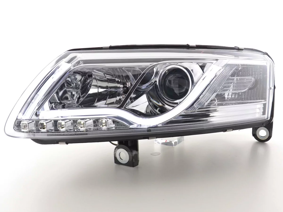 Scheinwerfer Set Daylight LED TFL-Optik Audi A6 Typ 4F Bj. 04-08 chrom