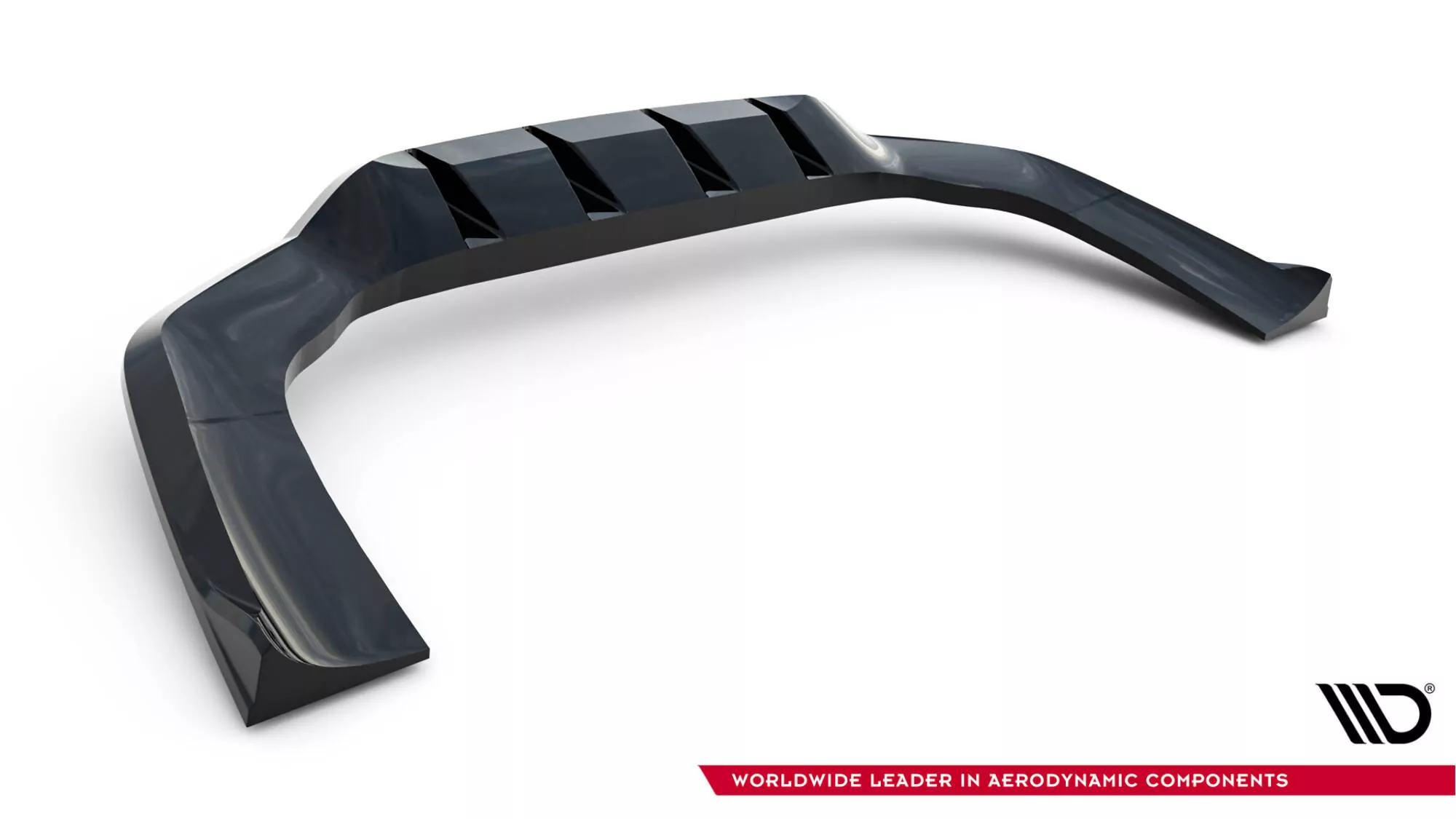Hinten Splitter (mit Einem Vertikalem Balken) Mercedes-AMG SL 63 R232 Schwarz Hochglanz