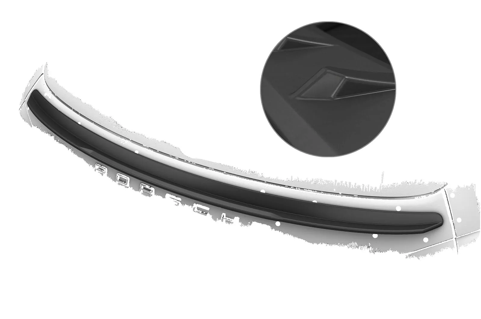 Heckflügel mit ABE für Porsche Cayenne Typ 92A Lackierfreundlich (schwarz matt)