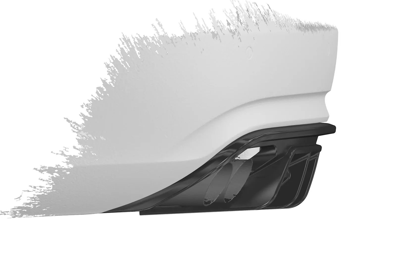 Heckansatz für Audi A4 B8 (Typ 8K) HA418 Schwarz Strukturiert