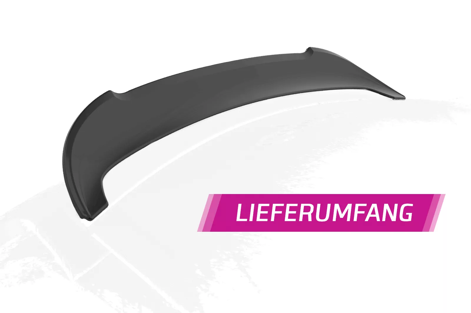 Heckflügel mit ABE für Porsche Cayman 987c HF901 Schwarz Strukturiert