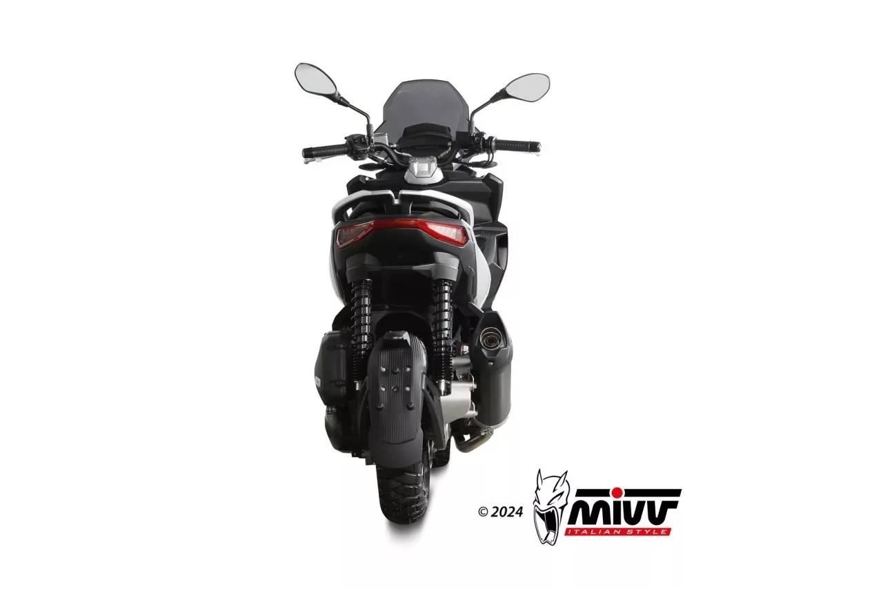 MIVV MOVER Edelstahl Schwarz APRILIA SR 200 GT 22-24